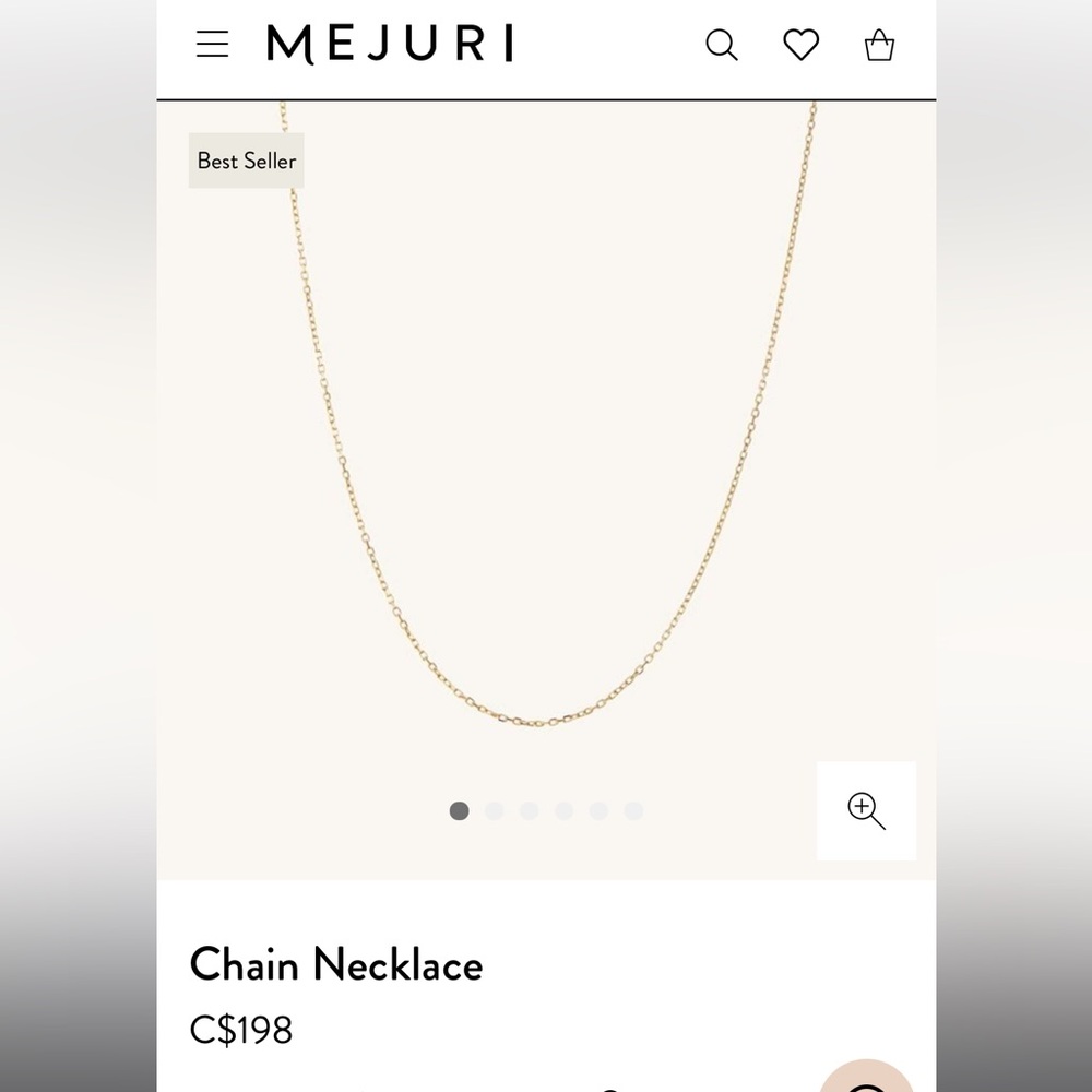 Mejuri 14k gold necklace